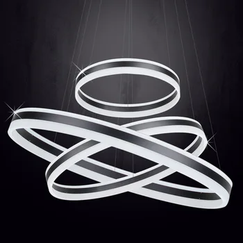 

Modern Round Circle Pendant Light Ring Up and Down Lighting Industrial Suspended Droplight For Living Dining Room Restaurant
