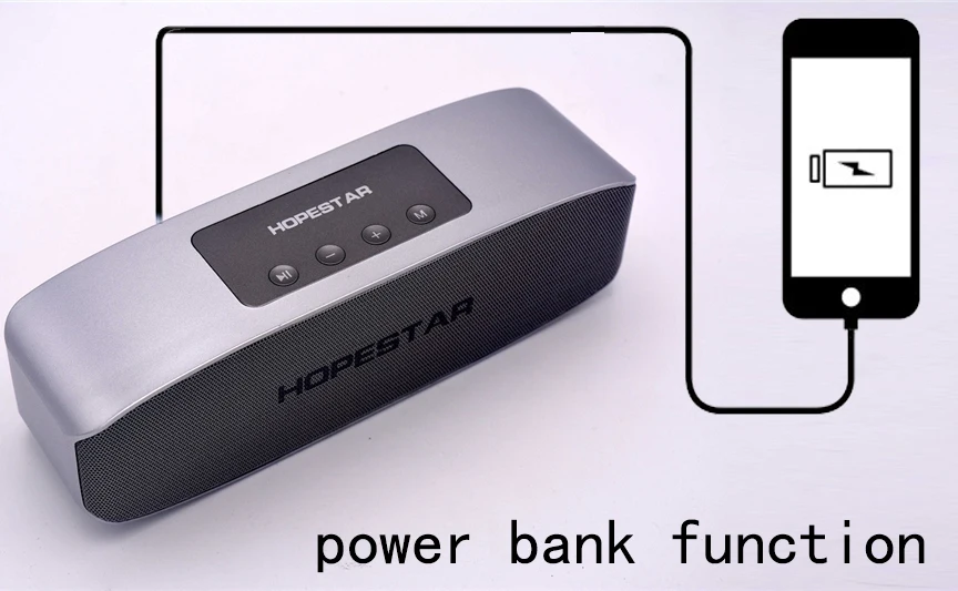 HOPESTAR H11 Bluetooth беспроводной динамик Hifi Саундбар двойной бас стерео Поддержка USB TF AUX FM с зарядным устройством для телефона