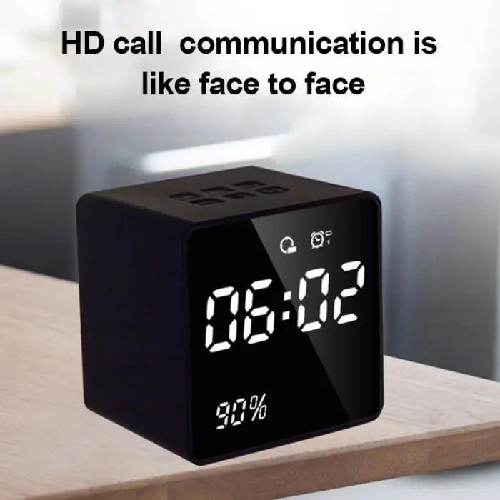 High LED Screen Alarm Clock Radio Power Display Digital Clock Bluetooth Speakers LG66