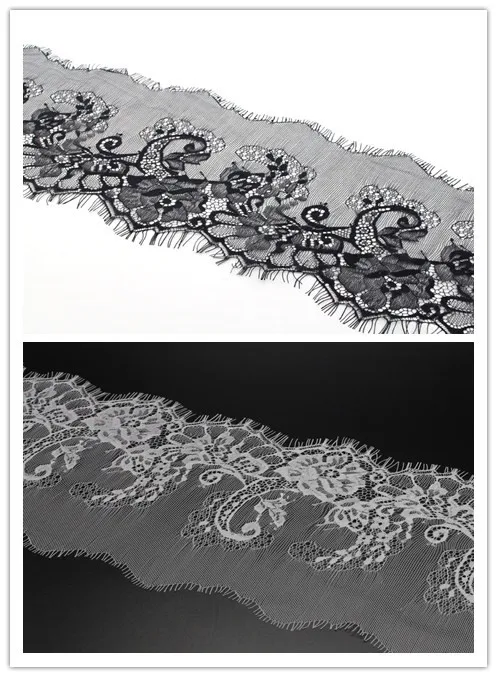 

3yards/lot 18cm Width gauze Eyelash lace Ribbon Sewing Applique Lace Trims Tape Wedding Party Decor Craft R0508