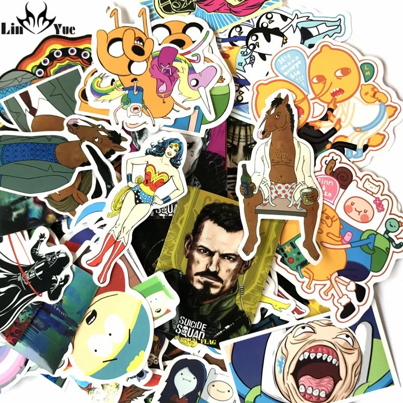 100 шт/партия Американский мультфильм аниме наклейки для автомобиля