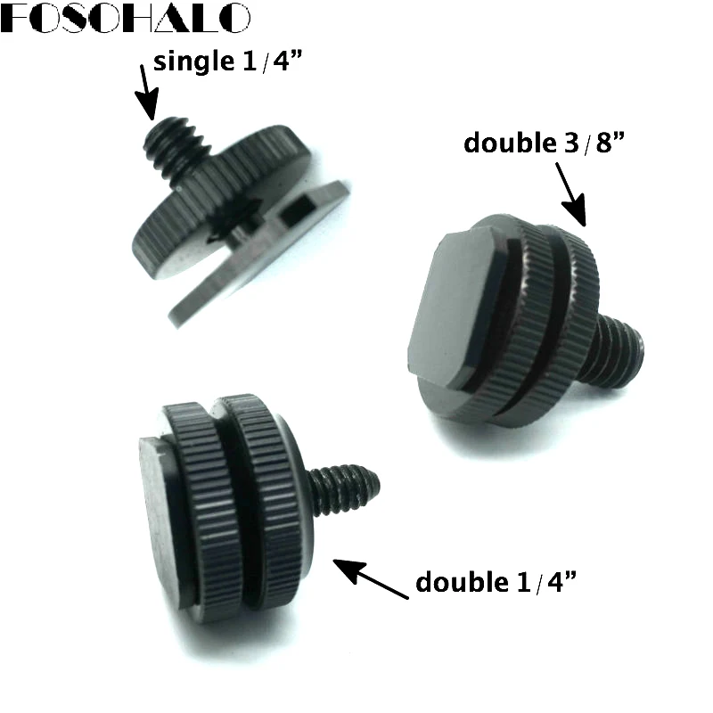 Fosohalo 10 шт. один/double1/4 &quot3/8&quot резьбой Штативы винт Камера флэш Горячий башмак