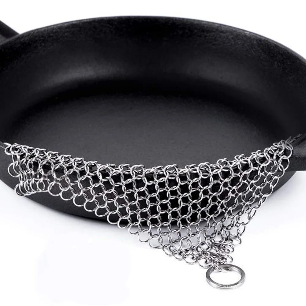 2019 Cast Iron Cleaner Stainless Steel Scrubber for Grill Scraper