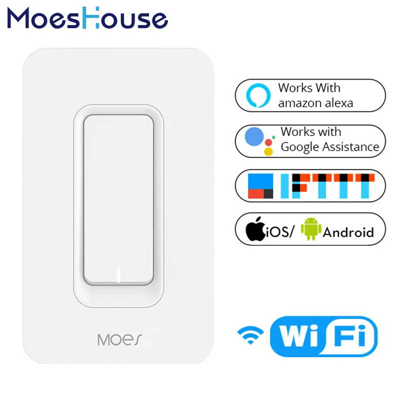 US WiFi Smart Wall Light Switch Mobile APP Remote Control