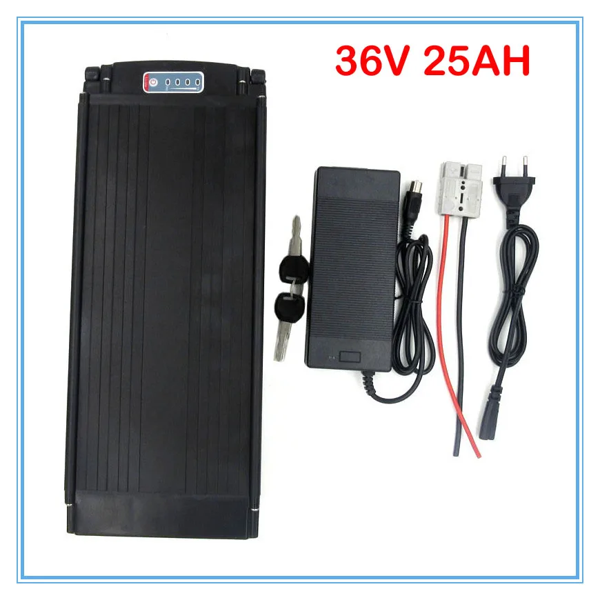 36V 1000W Rear rack ebike battery 36V 25AH electric bike lithium