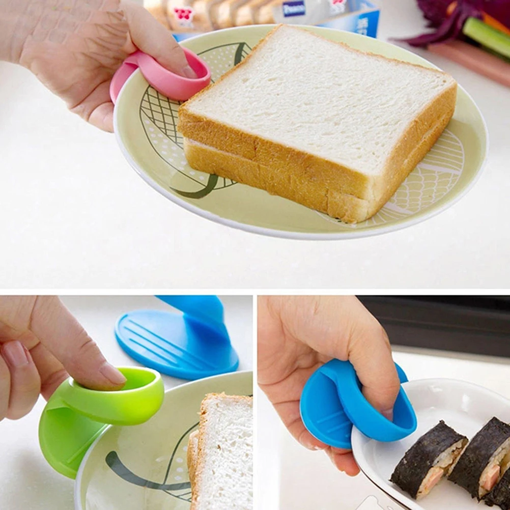 

Microwave Oven Pot Mitts Kitchen Dishes Heat Resistant Silicone random Convenient Finger Glove BBQ Cooking Baking Holder Tool