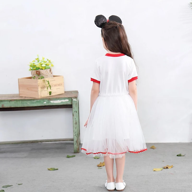 Платье для девочек детская одежда с принтом Микки и Минни vestido infantil качественная одежда для детей от 2 до 8 лет г., лидер продаж