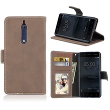 Флип-чехол для Nokia5 TA-1053 TA-1024 чехол для телефона кожаный чехол для Nokia 5 Global Dual TA 1053 черный кошелек силиконовый чехол для сотового телефона s