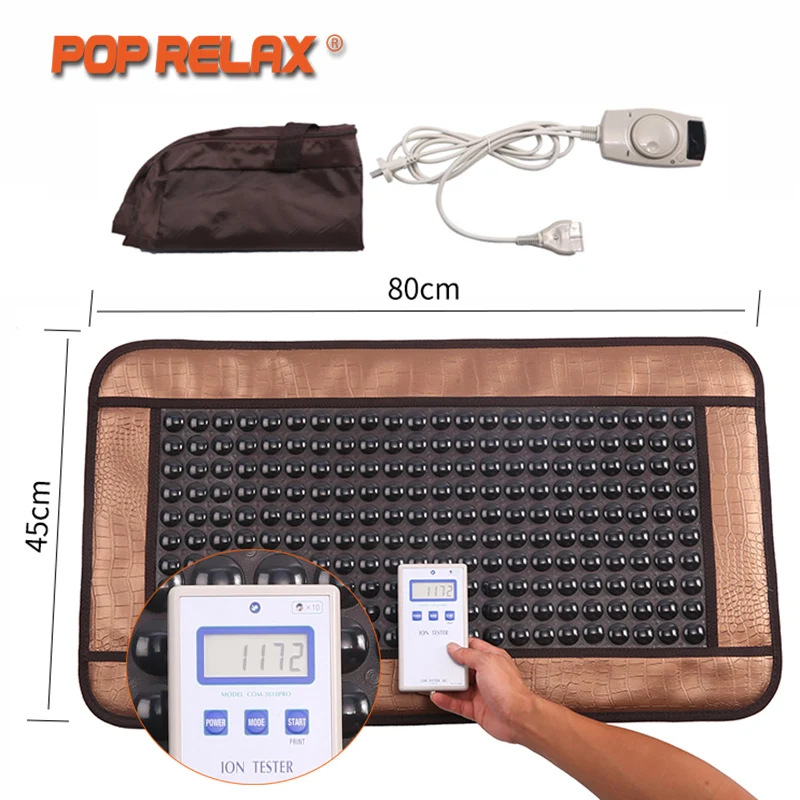 Массажный коврик с турмалиновым камнем POP RELAX Анионный для тепловой физиотерапии