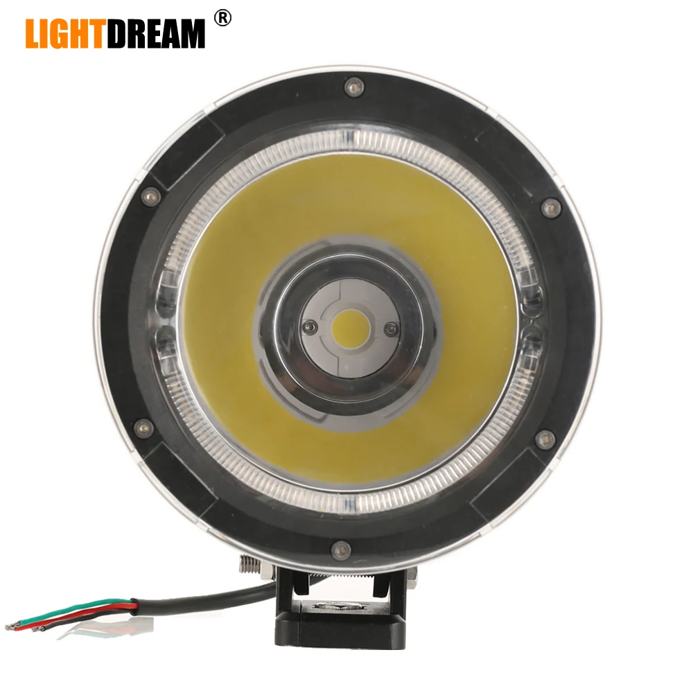 

6.7" 50W led off road light with DRL Round Led Work Lights 50W with Cover For excavator, dozer, road roller, bulldozer,Car,Truck