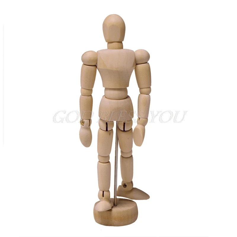 Деревянный манекен подвижные конечности человеческая фигура Искусство Рисунок Модель для лепки класса наброски Соединенные человеческие куклы