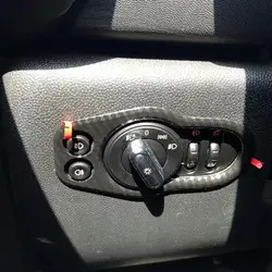 Стайлинга автомобилей интерьера углеродного волокна выглядеть интерьер головного света Adjutment Обложка 1 шт. для BMW MINI 3 двери F56/ 5 двери F55