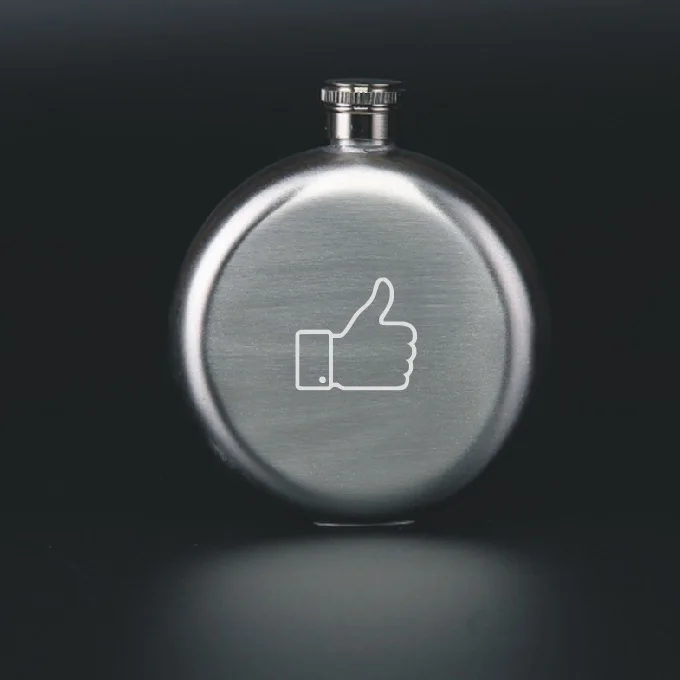 

Hot Flask with a free funnel Round Alcohol Hip Flasks custom FREE with your Name and logo special birthday gift for boyfriend