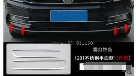 

Stainless steel Front fog lamp cover trim Trim 2 PCS for volkswagen passat B8 2017 2018