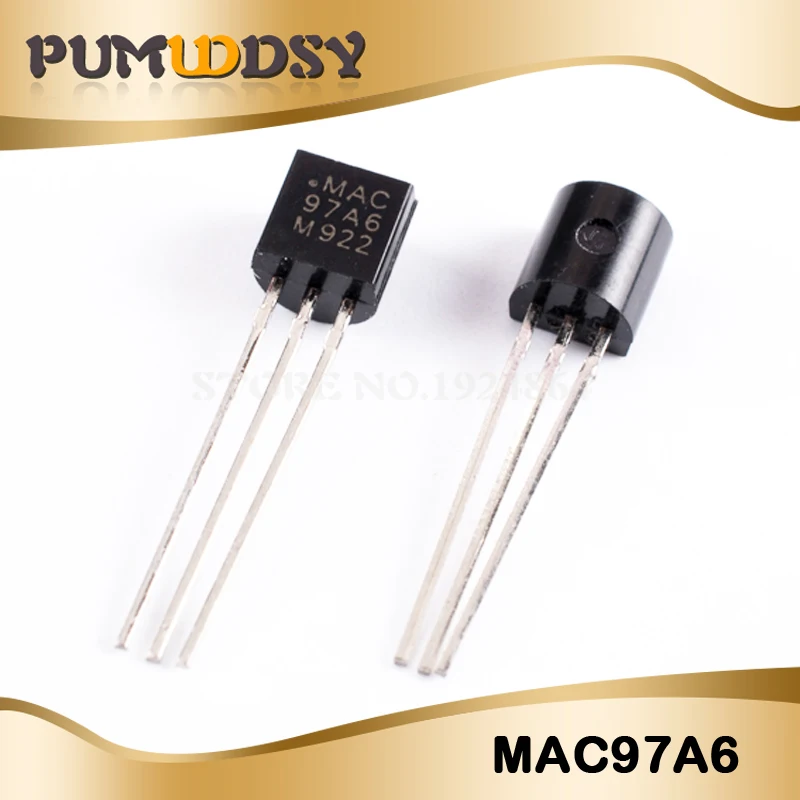 100PCS MAC97A6 97A6 TO 92 Triacs THY .6A 400V TRIAC new original IC-in ...