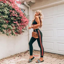 Спортивный костюм для женщин, набор для йоги, тренировки, фитнеса, одежда для занятий спортом, Тонкие Леггинсы для йоги+ топы без рукавов, комплект, спортивный костюм для женщин