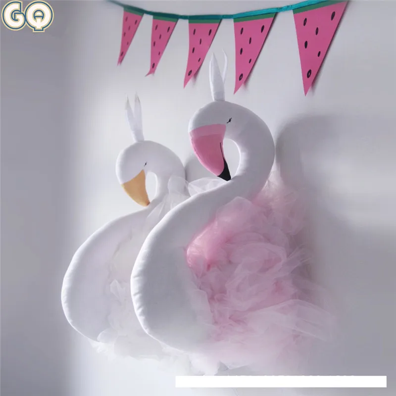 3D Wall Hanging Decorations Cute Flamingo Stuffed Dolls Swine Doll Children Bedroom Wall Hanging Weddings Birthday