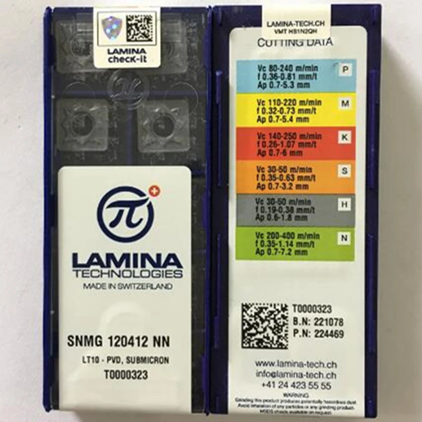 LAMINA SNMG120408NN LT10 SNMG432/SNMG120412NN LT10 SNMG433 ЧПУ твердосплавный вкладыш для стали, нержавеющей стали 10 шт./кор