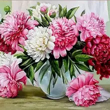 DIY картина маслом по номерам цветы картины холст живопись для гостиной стены искусства домашний Декор без рамы 40x50 см