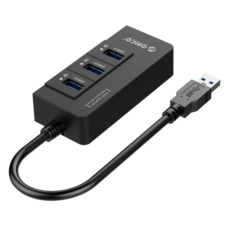 ORICO HR01-U3 USB 3,0 концентратор с внешним RJ45 гигабитная сетевая карта SuperSpeed 5 Гбит/с-черный