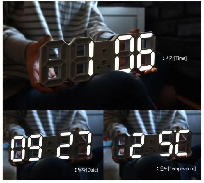 USB Цифровой настольный часы настенные светодио дный светодиодный дисплей времени креативные часы дисплей Будильник Повтор украшения дома