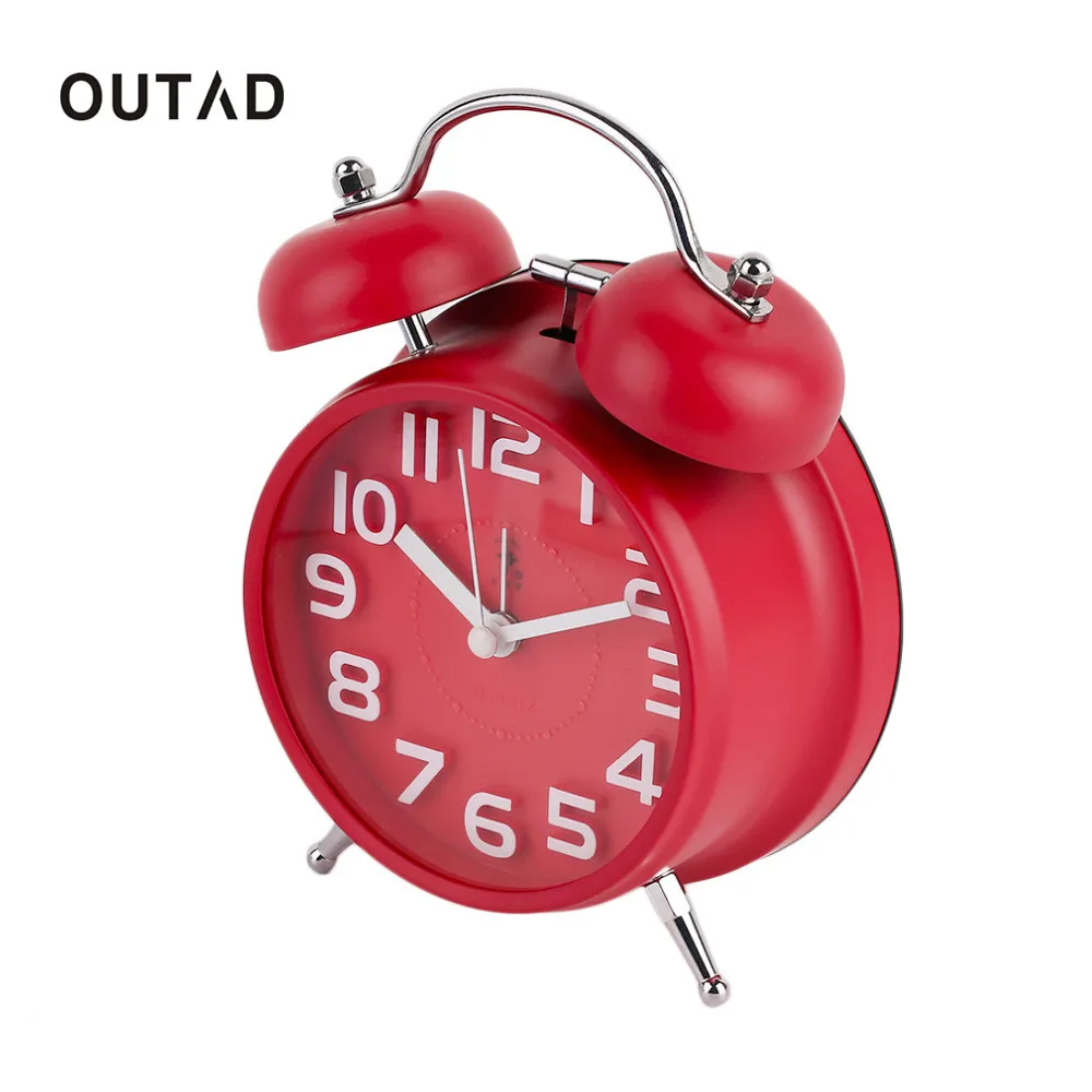 Forma redonda de Gran Tamaño Reloj de Alarma Silenciosa Personalidad de La Moda Perezoso Chico Estudiante Despertador Junto A la Cama 5 Colores