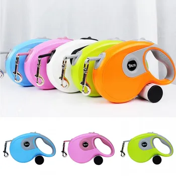 

2 in 1 Automatical Pet Dog Retractable Leash Large Dog Leashes with Poop Bag Dispenser Nylon Leash Training Walking Lead