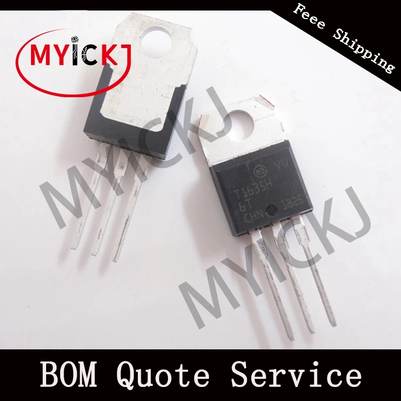 

5PCS T1635H-6T High temperature 16 A Triacs IC-CHIP TO-220