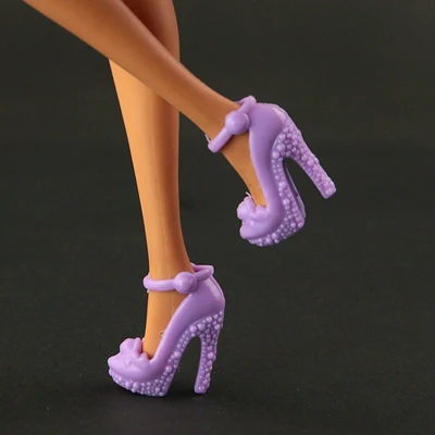 Barbie Doll 10 Pairs Of High Heel Shoes Boots Lot 1” US Seller
