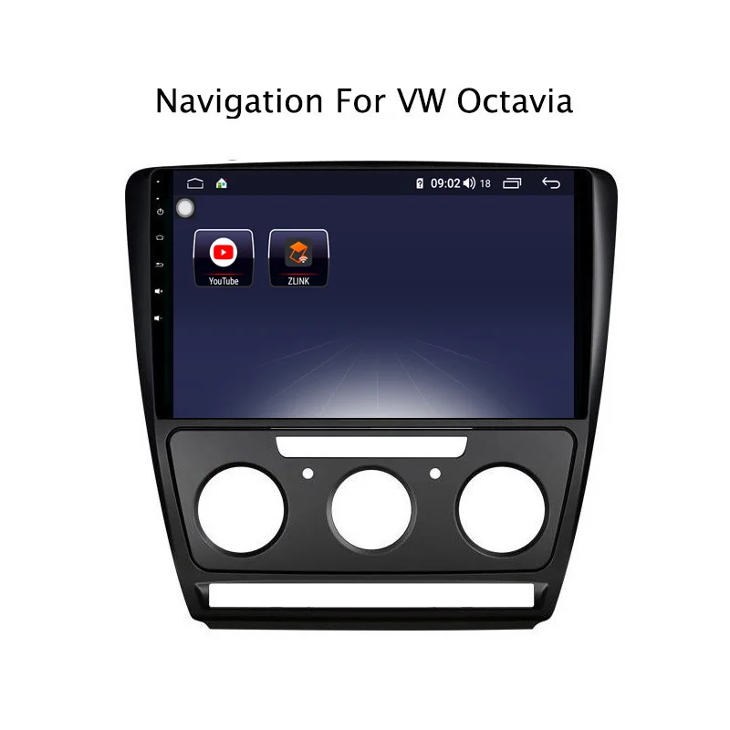 Discount 10.1" Android 8.1 8 core 4G RAM 64G ROM GPS Navigation Car Radio For Skoda Octavia 2007-2014,with Carplay/4G LTE 3