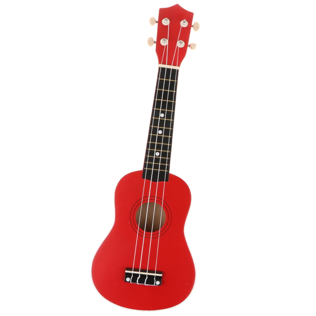 21 Inch 4 String Beginners Ukulele Hawaii Guitar Ukulele for Beginners Novice Musical Instruments Red Wooden Ukulele
