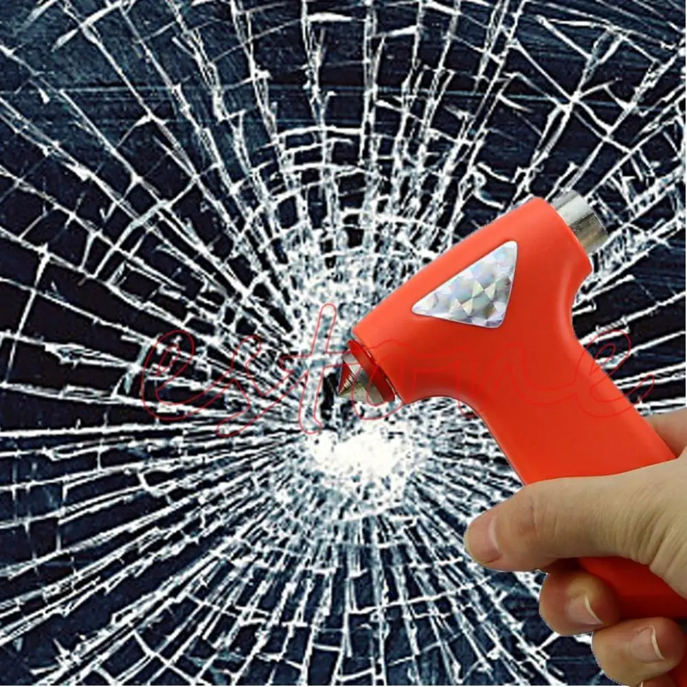

New 1pcs Break Window Glass Hammer Car Emergency Safety Gear Belt Rope Cutter Tool