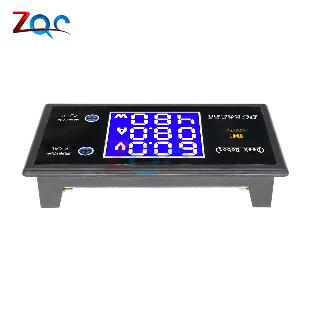 DC 0-100V 10A 1000W LCD Digital Voltmeter Ammeter Wattmeter Voltage Current Power Meter Volt Detector Tester Monitor 12V 24V 36V