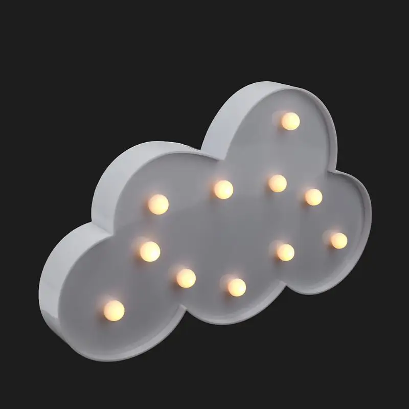 Cloud Shape LED Light Battery Box Christmas Decoration Light String Party Festival Lighting 3D Desk Lamp Kids Room Decor Light