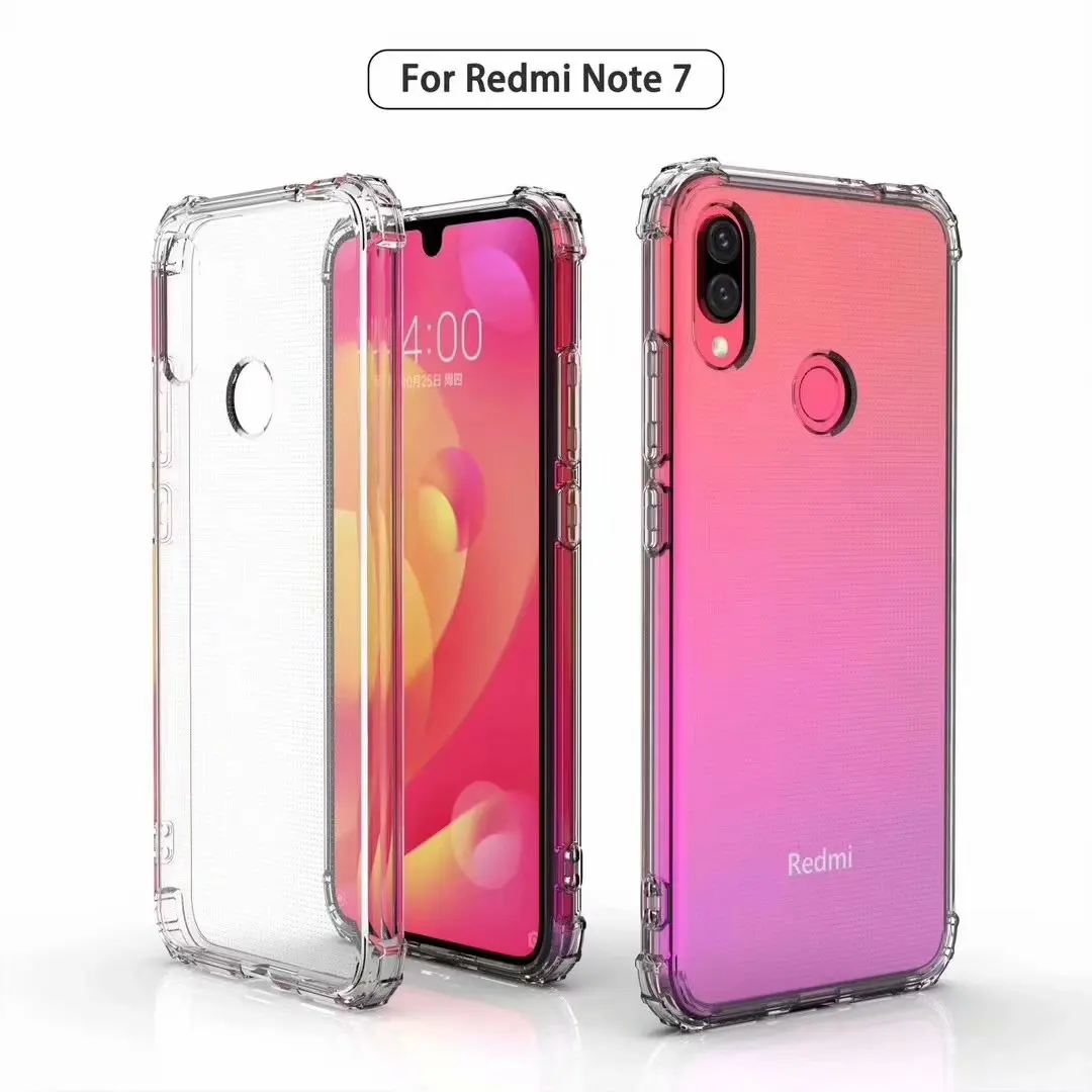 

For Xiaomi Redmi Note 7 5 6 Pro 4X Case Soft TPU Transparent airbag shockproof Back Cover for xiaomi redmi 5 plus 5A 6 6A S2