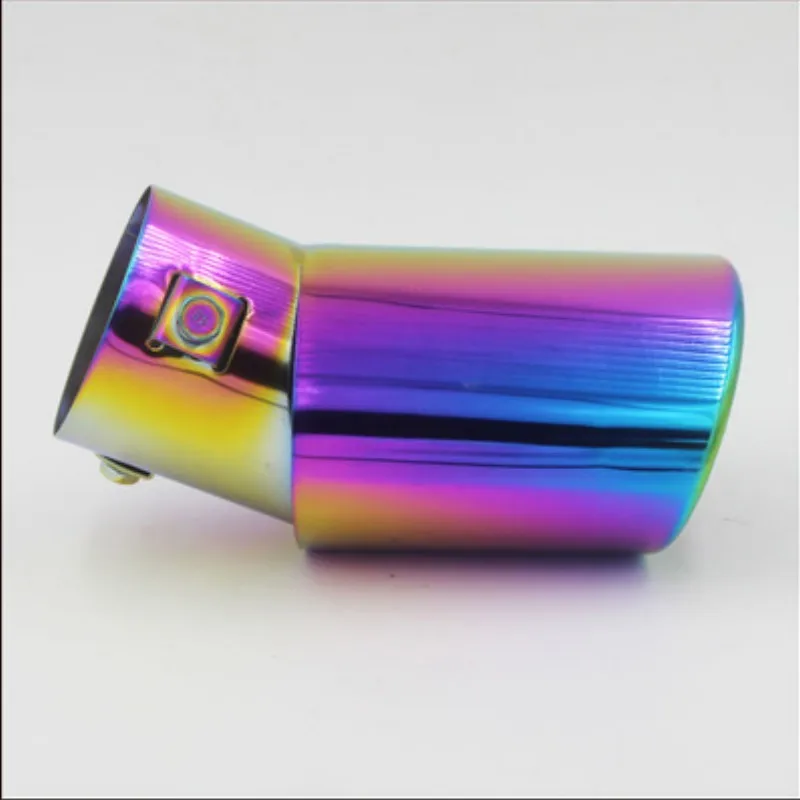 YZ bend purple colorful Painting Universal Exhaust Tailpipe 63mm