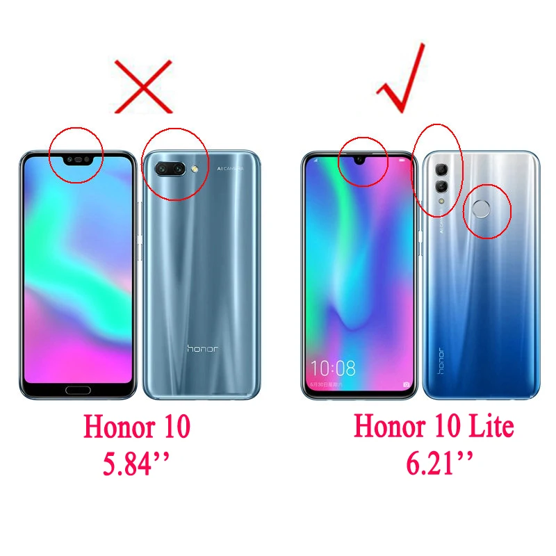 Honor10 Lite чехол Honor 10 Lite чехол Блестящий глянцевый кошелек на молнии для Funda huawei Honor 10 Lite чехол Honor10Lite 10 Lite чехол
