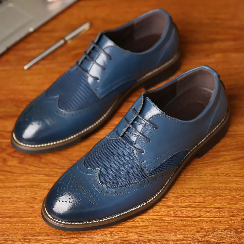 Misalwa дропшиппинг летние сетчатые Весна Кожаные модельные туфли из дышащего материала Для мужчин формальные Бизнес оксфорды размера плюс; большие размеры 38-48, для продажи