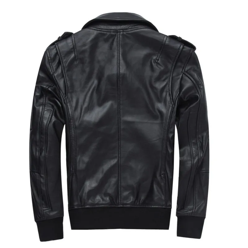 Classic Motorcycle Genuine Leather Jackets Men Luxury Sheepskin Real Leather Bomber Jacket New Slim Fit Harajuku Biker Coats Man Classic Motorcycle Genuine Leather Jackets Men Luxury Sheepskin Real Leather Bomber Jacket New Slim Fit Harajuku Biker Coats Man