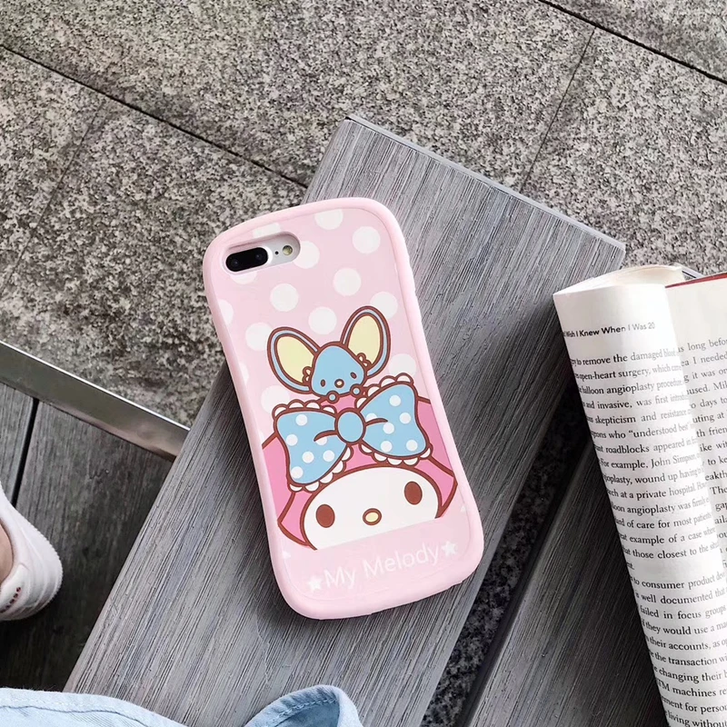 Супер милый японский мультфильм Мелодия Cinnamoroll розовый силиконовый защитный чехол для iPhone X XR XS MAX 6 S 7 8 plus чехол