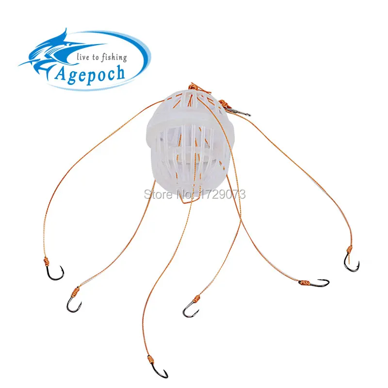 Agepoch Sea Carp Fishing Hooks Bulk Triple Treble Hooks Plastic Lantern
