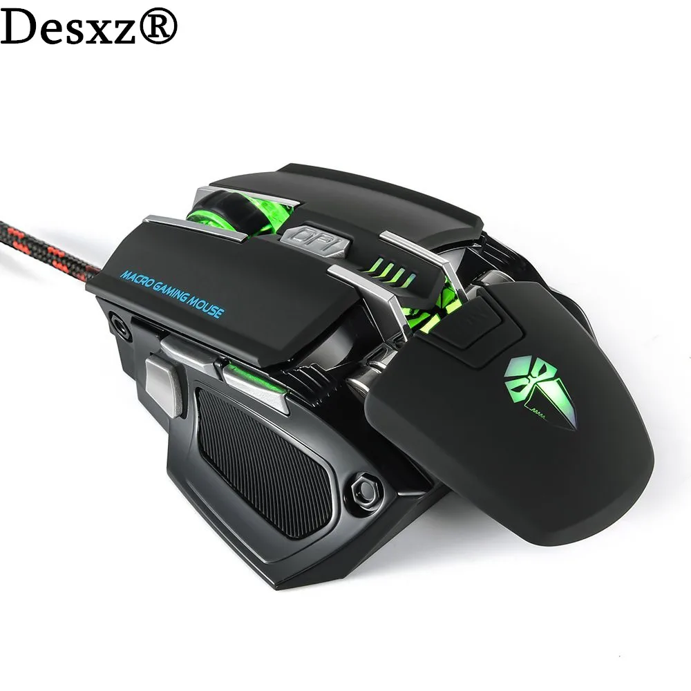 

Desxz 4000DPI PUBG Gaming Mouse USB Wired Professional Mouses 7 Buttons Optical Macro Mice Colors Backlight For Games Player