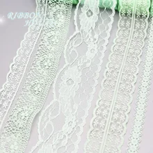 (10 yards/roll) di luce di colore verde del merletto del nastro del tessuto della decorazione del regalo materiale di imballaggio