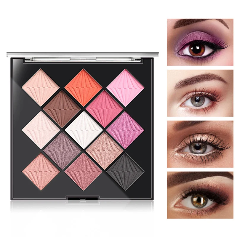 

13 Colors Makeup Nude Glitter Eyeshadow Palette Waterproof Smoky Eye Shadow Pallete Matt Powder Cosmetics Long-lasting TSLM1