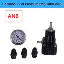 Универсальный автомобильный Регулируемый регулятор давления топлива с манометром инжектированный байпасный регулятор фитинг конец AN6 профессиональное давление масла