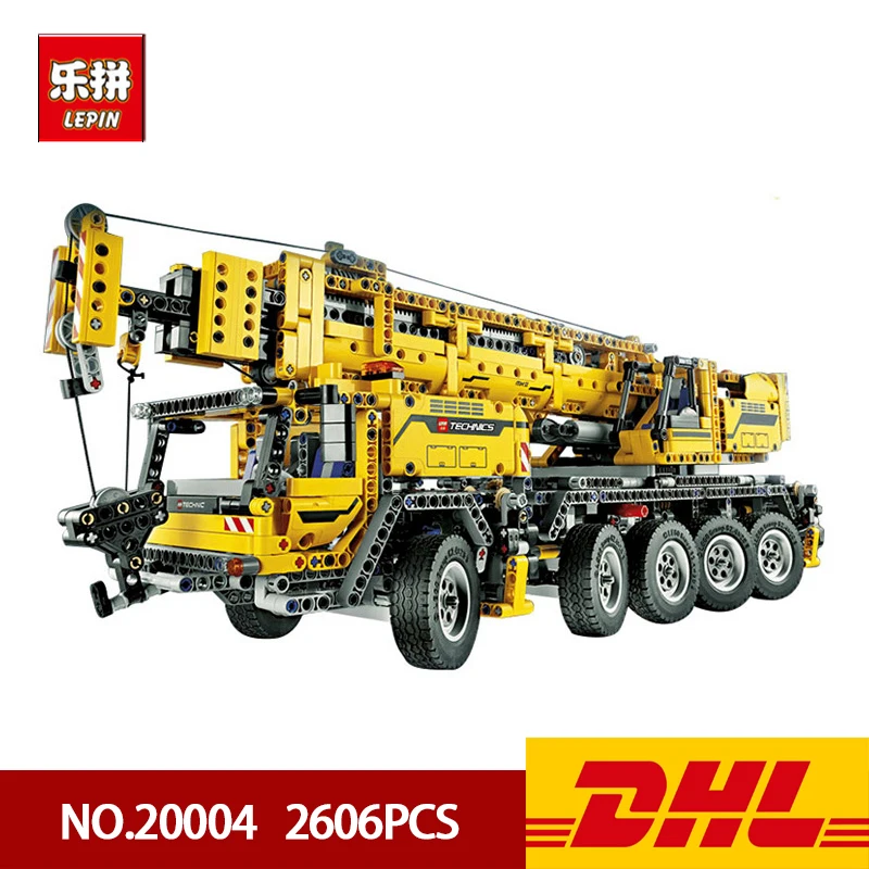 

LEPIN 20004 2606Pcs Technic Series Motor Power Mobile Crane Mk II Model Building Kits Blocks Bricks Gift Toy 42009