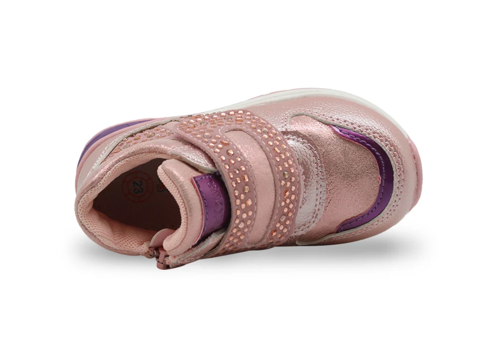 Apakowa/Модные ботильоны со стразами для девочек; мягкая весенняя обувь для маленьких девочек; вечерние Нескользящие ботинки для прогулок