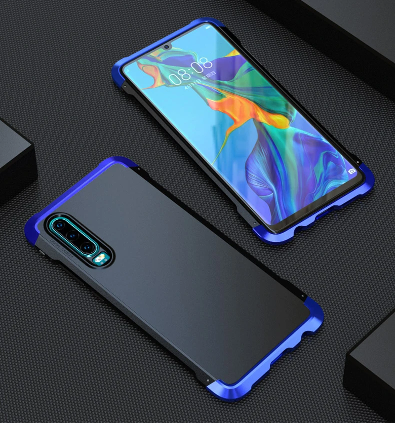 Для huawei P30 Pro Чехол Аксессуар Роскошный тонкий металлический алюминиевый сплав жесткая задняя панель из поликарбоната ударопрочный Броня чехол для телефона P30