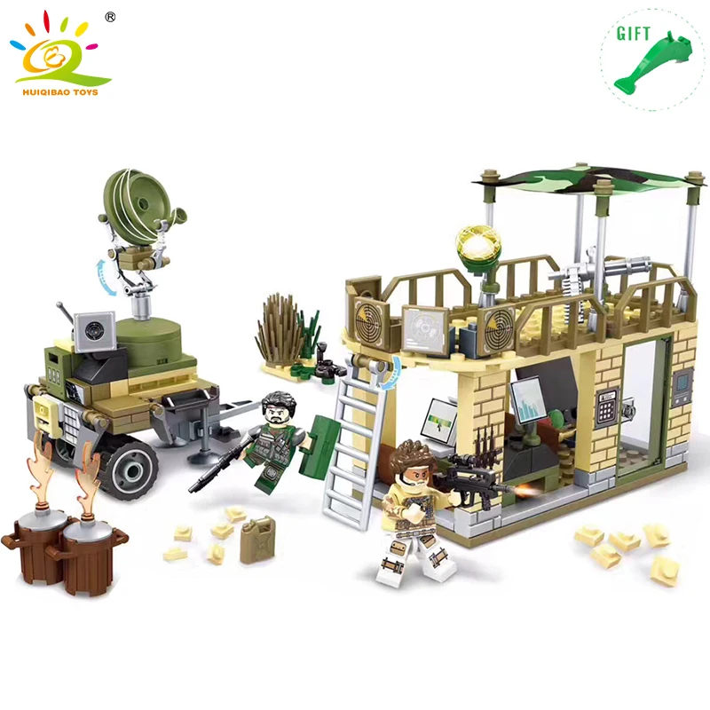 

HUIQIBAO TOYS 232+PCS Campaign Building Bricks Compatible Legoed Soldier Army Figures Building Block Military Toys For Children