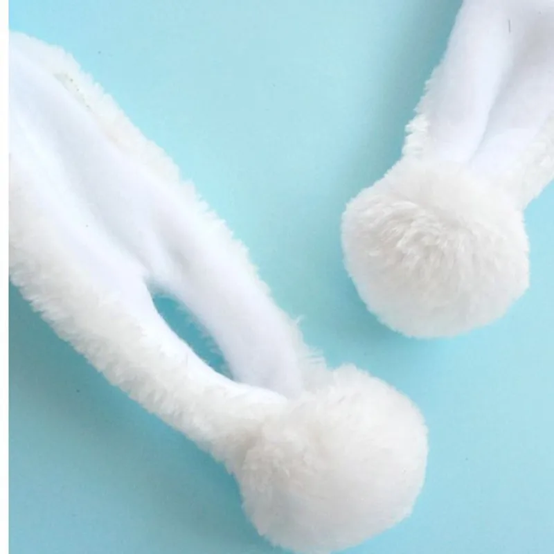 Polar Bear Cartoon Animal Plush Hat Children's Winter Warm Cap Combined Scarf and Glove